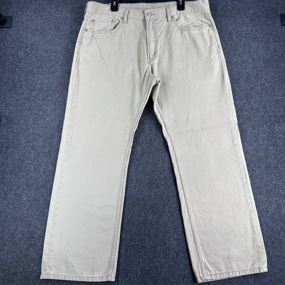 Levi's 559 Relaxed Straight Jeans Mens 38x30 W38 L30 Tan Khaki Denim Pants